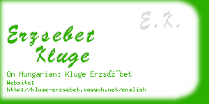 erzsebet kluge business card